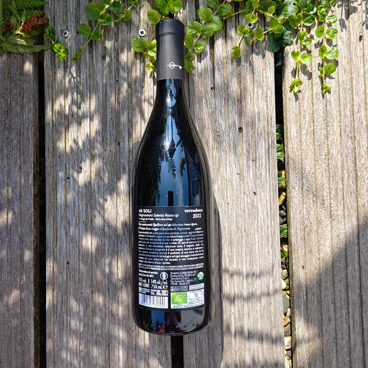 40 SOLI Negroamaro Salento IGT 2022 Vang Đỏ Organic Italy 🇮🇹